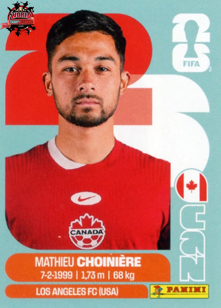 #CAN015 | Panini | Fifa World Cup Stickers | 2026 | Mathieu Choinière | Canada | Base