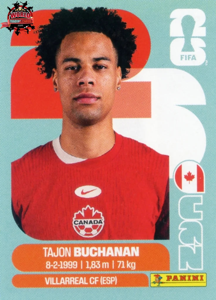 #CAN017 | Panini | Fifa World Cup Stickers | 2026 | Tajon Buchanan | Canada | Base