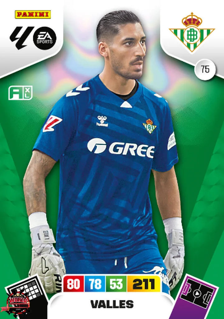 Valles - Real Betis - Panini Adrenalyn XL - 2025-2026 - 75 - Basico