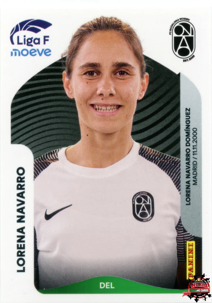 Cromo Trading Card Fútbol-Lorena Navarro-FC Badalona Women-Panini Liga F Moeve 2025-2026-79 B -Basico