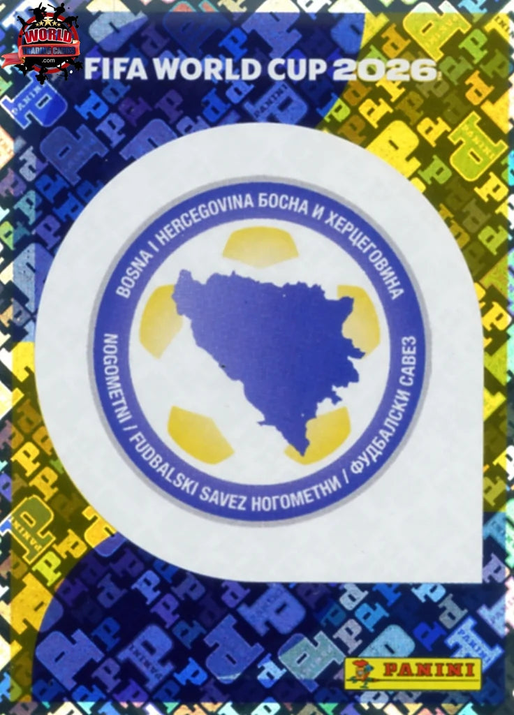 #BIH001 | Panini | Fifa World Cup Stickers | 2026 | Emblem | Bosnia and Herzegovina | Foil