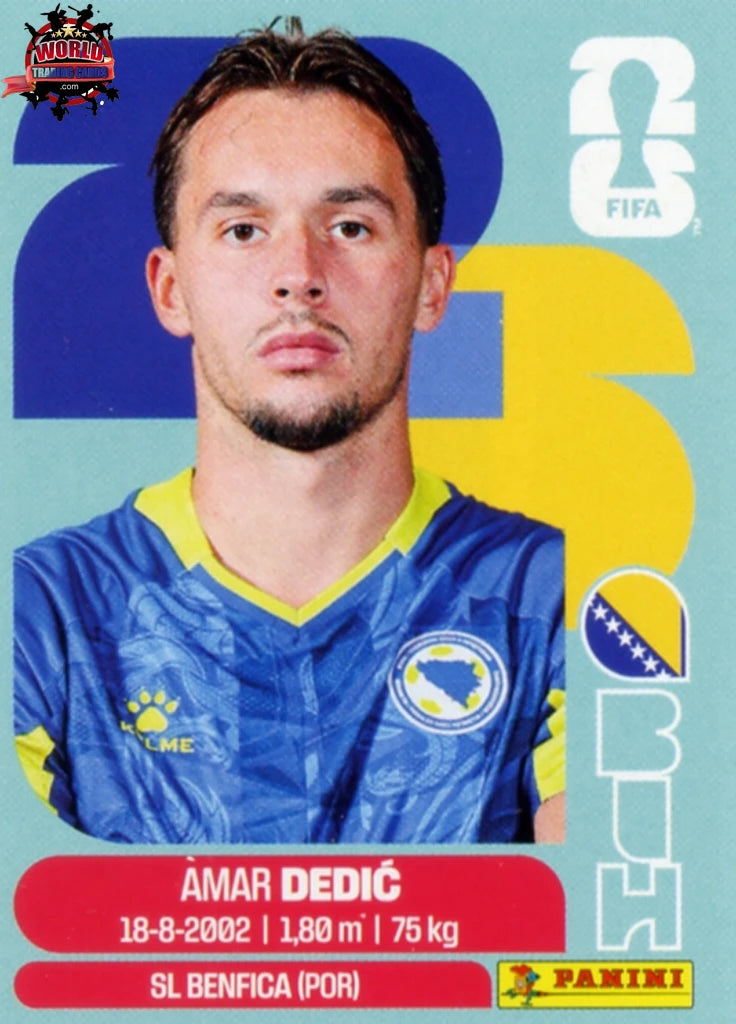 #BIH003 | Panini | Fifa World Cup Stickers | 2026 | Amer Dedic | Bosnia and Herzegovina | Base
