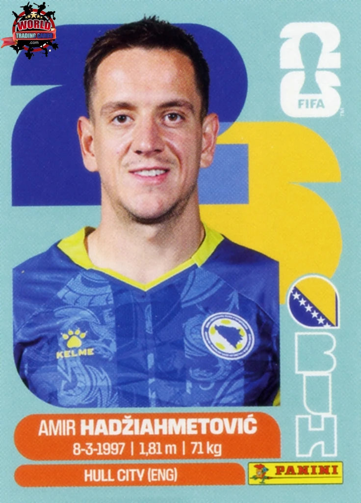 #BIH008 | Panini | Fifa World Cup Stickers | 2026 | Amir Hadziahmetovic | Bosnia and Herzegovina | Base