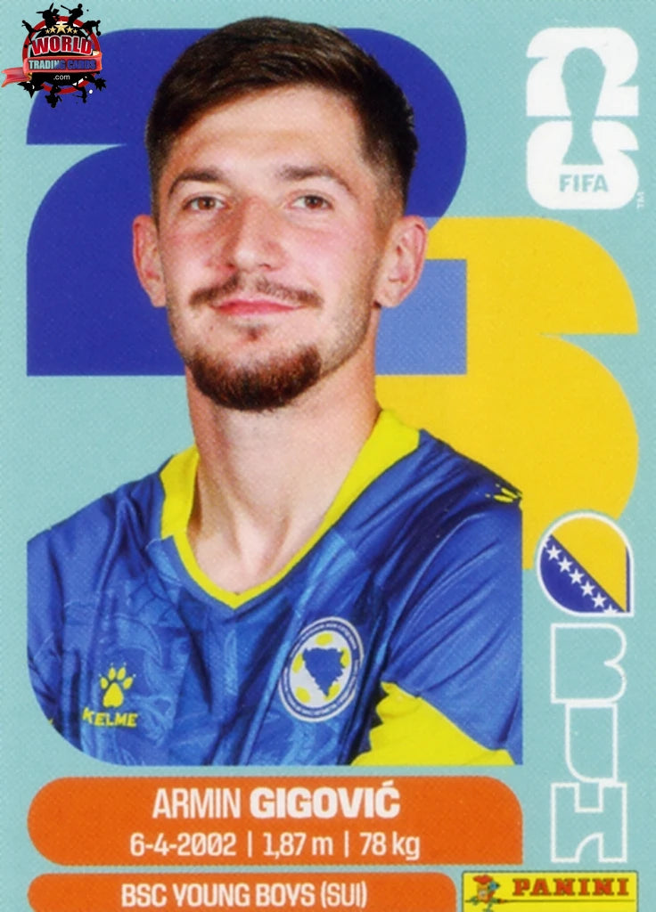 #BIH010 | Panini | Fifa World Cup Stickers | 2026 | Armin Gigovic | Bosnia and Herzegovina | Base