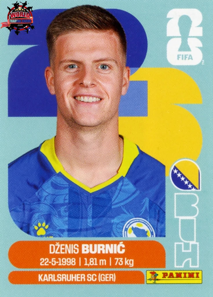 #BIH014 | Panini | Fifa World Cup Stickers | 2026 | Dzenis Burnic | Bosnia and Herzegovina | Base