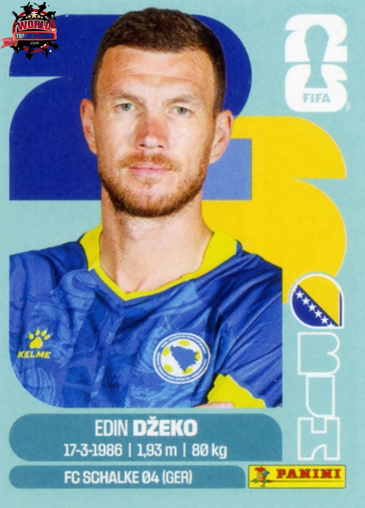 #BIH018 | Panini | Fifa World Cup Stickers | 2026 | Edin Dzeko | Bosnia and Herzegovina | Base