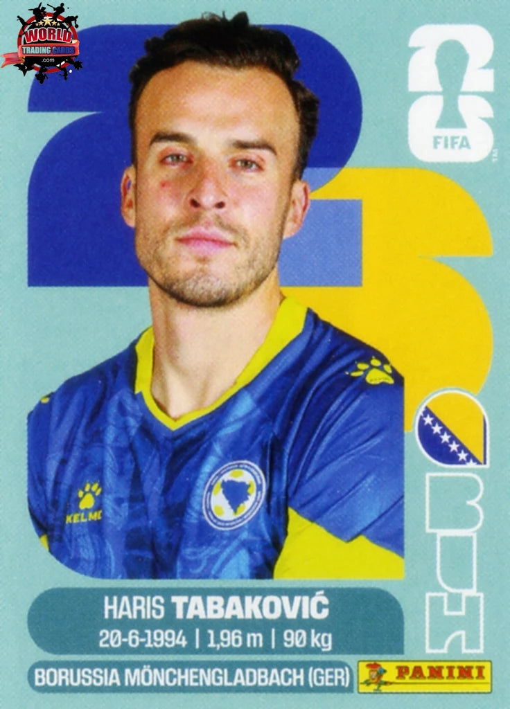 #BIH020 | Panini | Fifa World Cup Stickers | 2026 | Haris Tabakovic | Bosnia and Herzegovina | Base