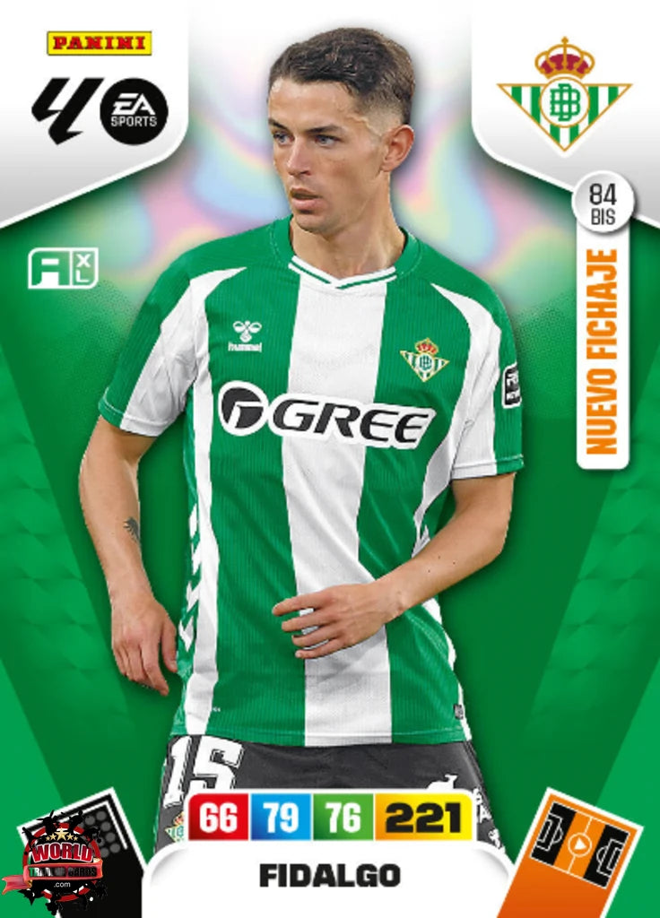 #084 Bis | Adrenalyn XL | La Liga | 2025-2026 | Fidalgo | Real Betis | Nuevo Fichaje