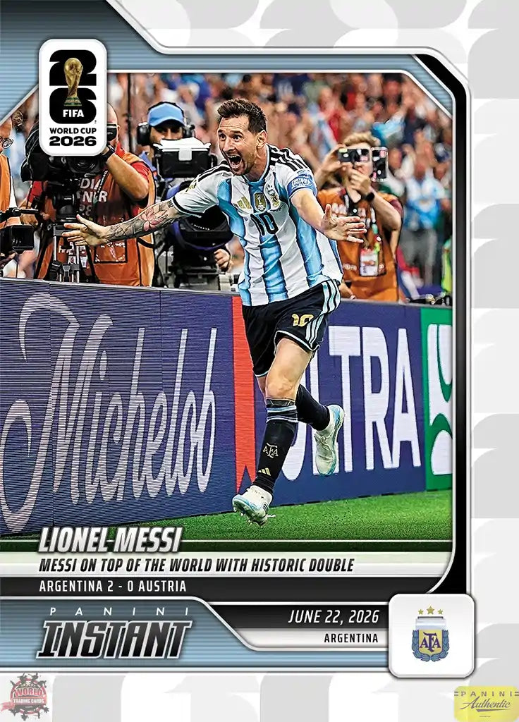 PIWC089 | Panini | FIFA World Cup | 2026 | PANINI INSTANT | Lionel Messi | Base | Exclusive USA | Limited Editions | PREORDEN | ENVÍO 40 días aproximadamente desde la fecha de compra.