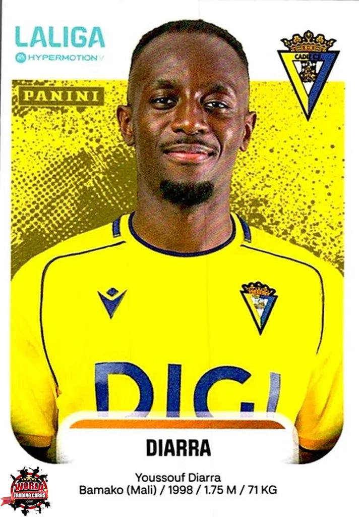 Cromo Trading Card Fútbol-Diarra-Cádiz CF-Panini La Liga HypermotionV 2025-2026-89-Basico