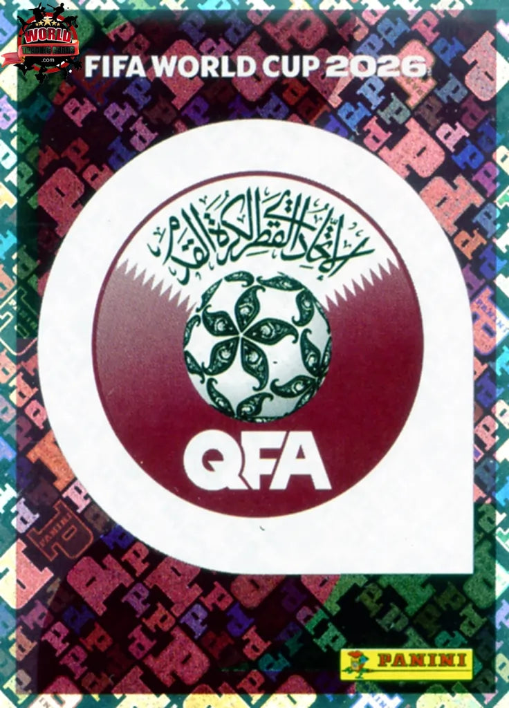 #QAT001 | Panini | Fifa World Cup Stickers | 2026 | Emblem | Qatar | Foil