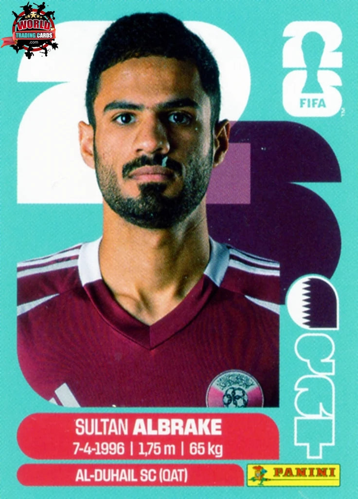 #QAT003 | Panini | Fifa World Cup Stickers | 2026 | Sultan Albrake | Qatar | Base