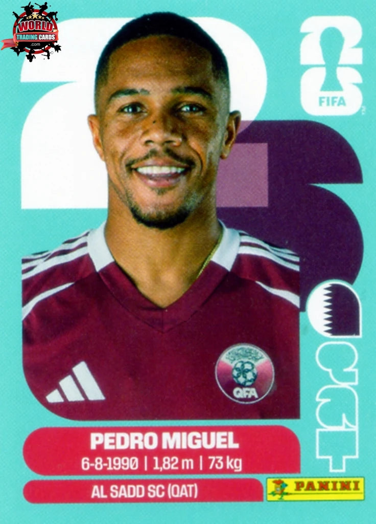 #QAT007 | Panini | Fifa World Cup Stickers | 2026 | Pedro Miguel | Qatar | Base