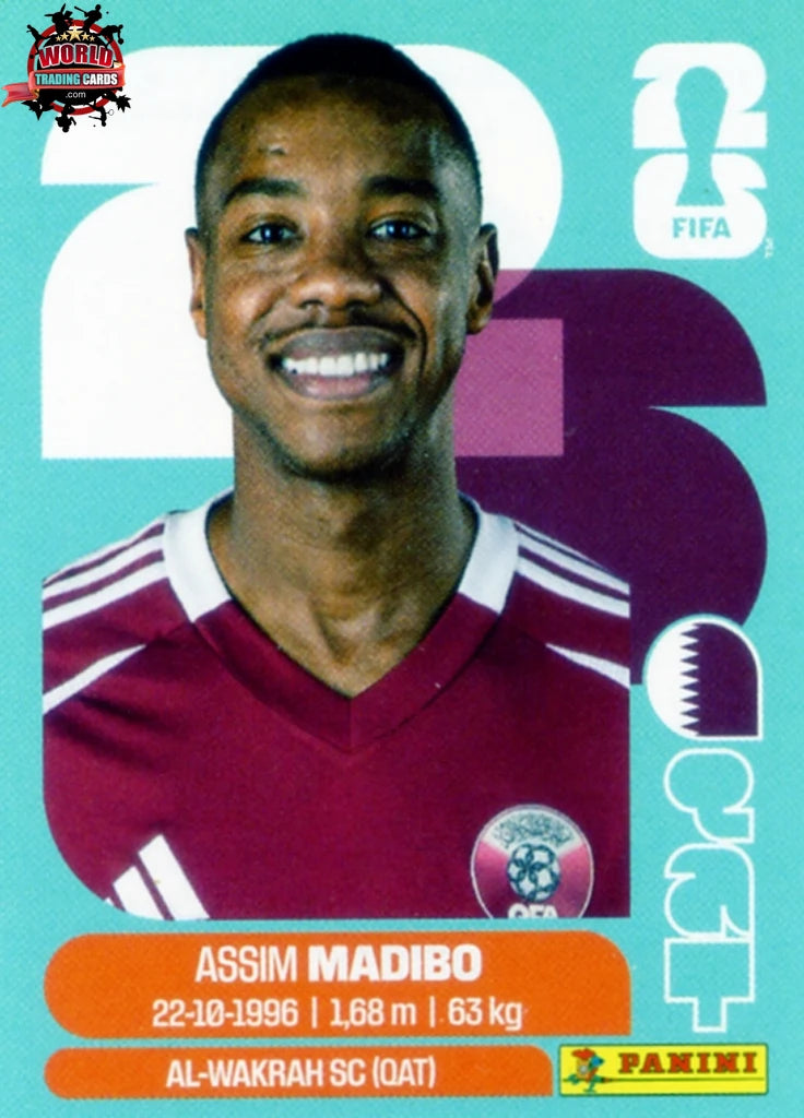 #QAT011 | Panini | Fifa World Cup Stickers | 2026 | Assim Madibo | Qatar | Base