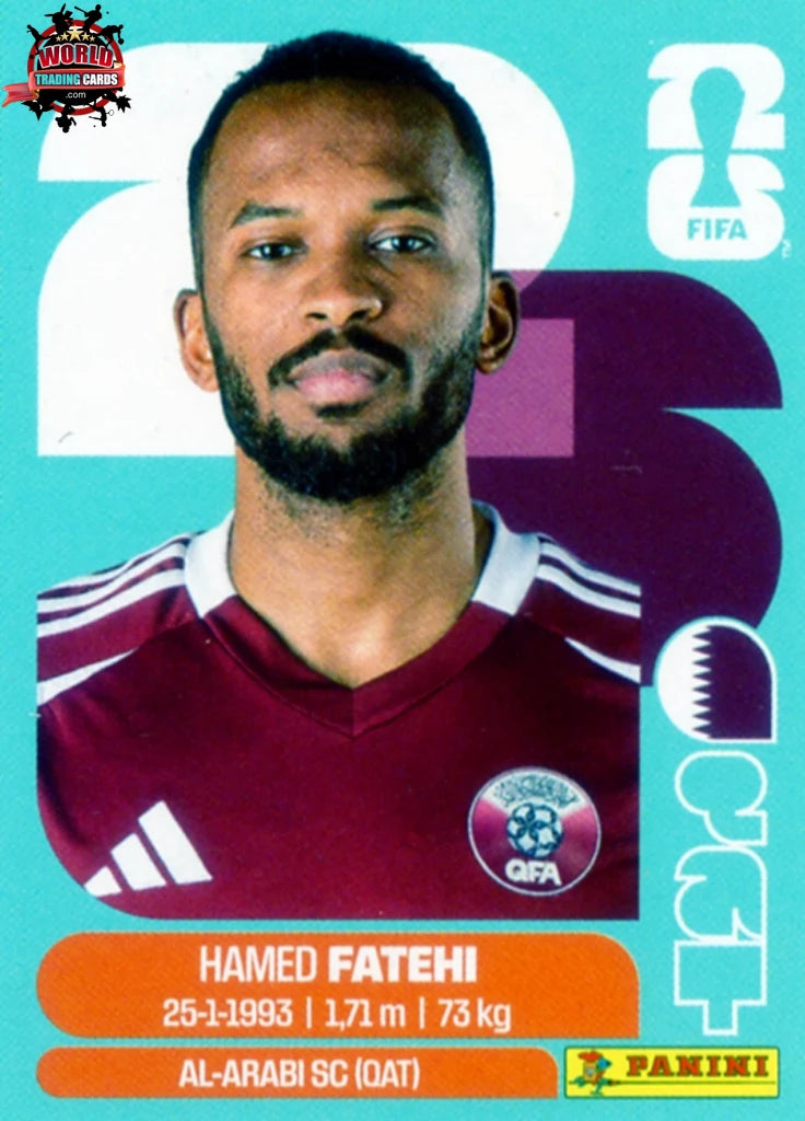 #QAT012 | Panini | Fifa World Cup Stickers | 2026 | Ahmed Fatehi | Qatar | Base