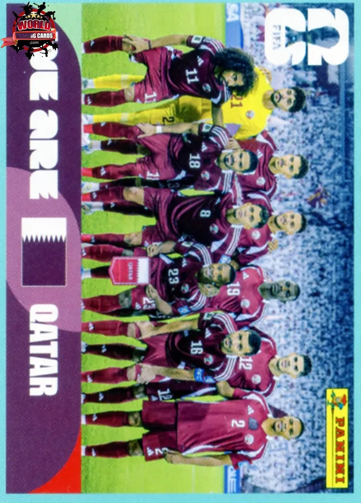 #QAT013 | Panini | Fifa World Cup Stickers | 2026 | Team Photo | Qatar | Base