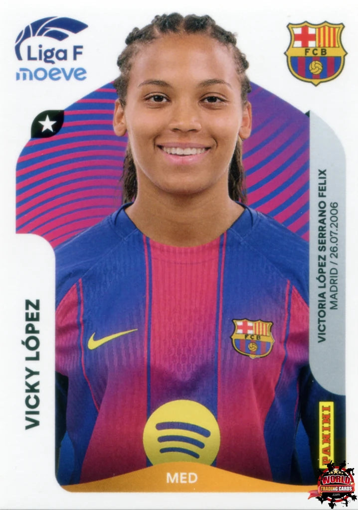 Cromo Trading Card Fútbol-Vicky López-FC Barcelona-Panini Liga F Moeve 2025-2026-97-Basico