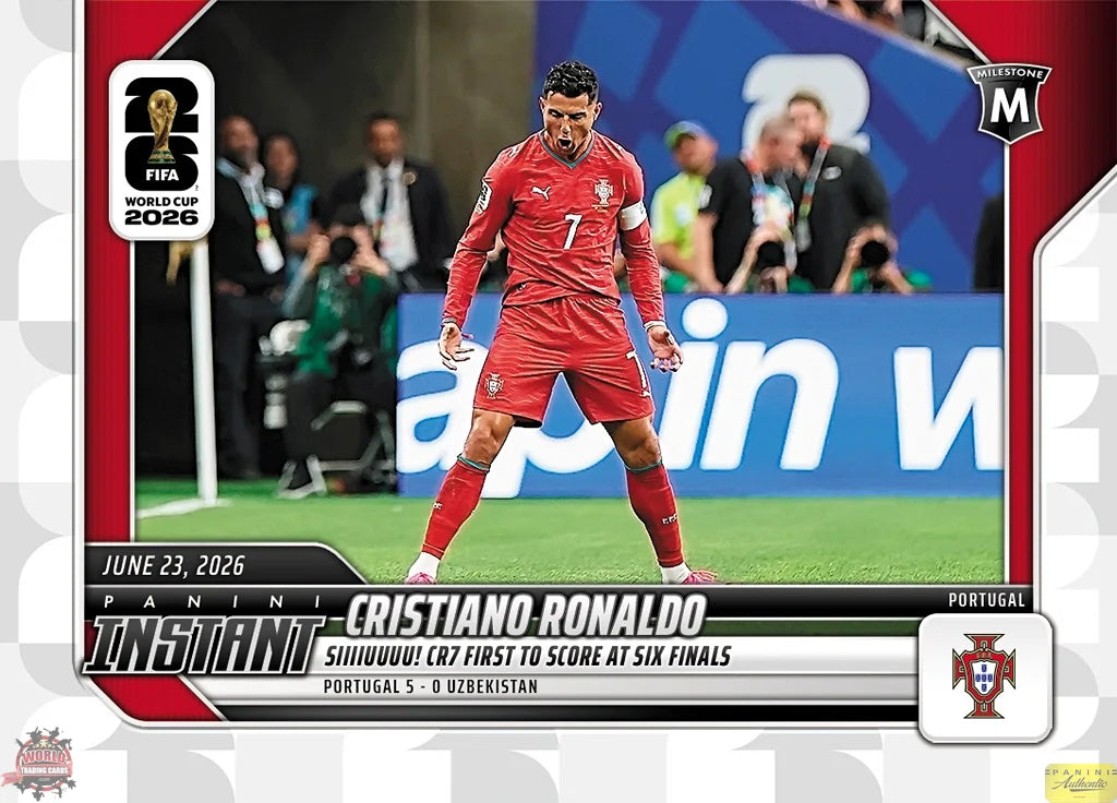 PIWC099| Panini | FIFA World Cup | 2026 | PANINI INSTANT | Cristiano Ronaldo | Base | Exclusive USA | Limited Editions | PREORDEN | ENVÍO 40 días aproximadamente desde la fecha de compra.