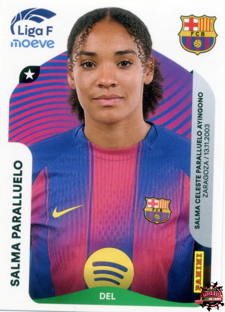 Cromo Trading Card Fútbol-Salma Paralluelo-FC Barcelona-Panini Liga F Moeve 2025-2026-99-Basico