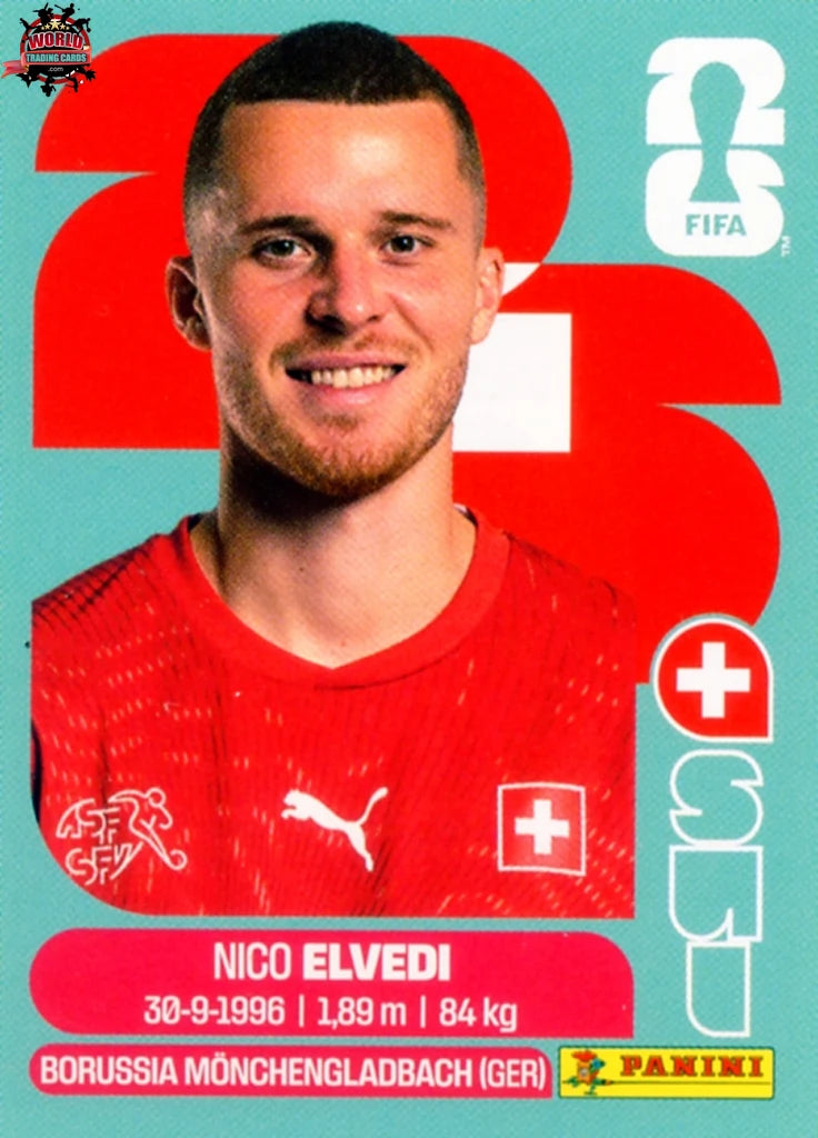 #SUI006 | Panini | Fifa World Cup Stickers | 2026 | Nico Elvedi | Switzerland | Base - International version