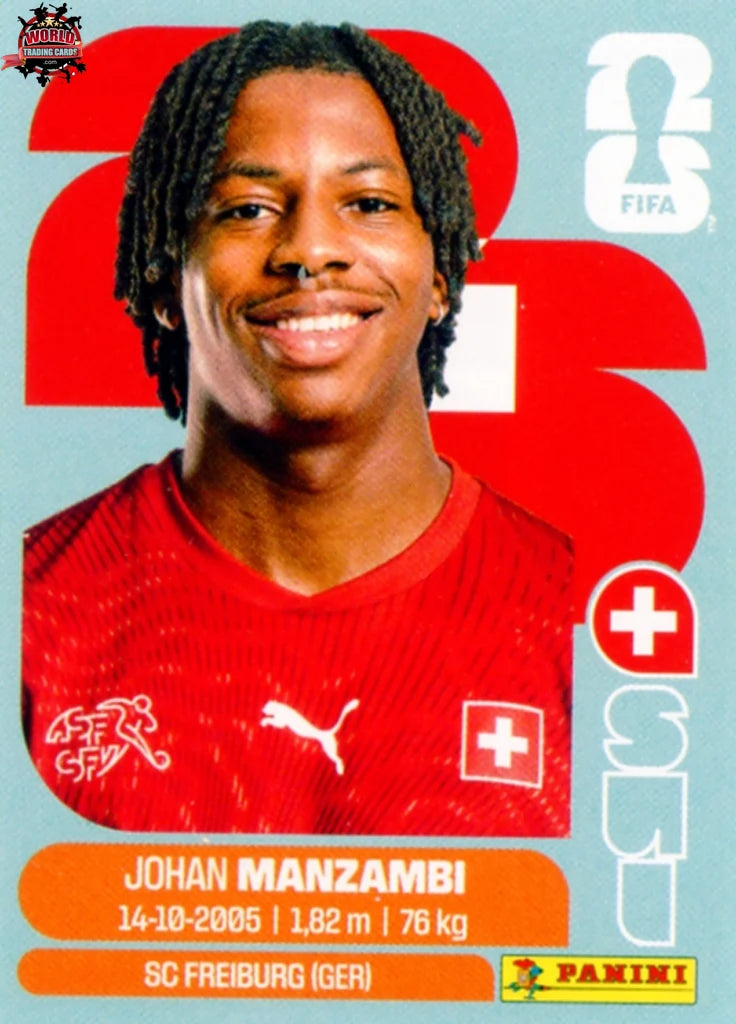 Cromo Trading Card Fútbol-Johan Manzambi-Switzerland-Panini Fifa