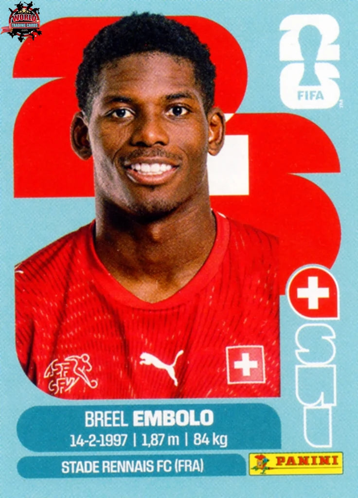 #SUI017 | Panini | Fifa World Cup Stickers | 2026 | Breel Embolo | Switzerland | Base - International version