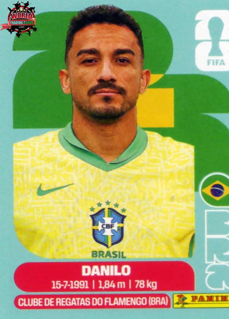 #BRA007 | Panini | Fifa World Cup Stickers | 2026 | Danilo | Brazil | Base - International version