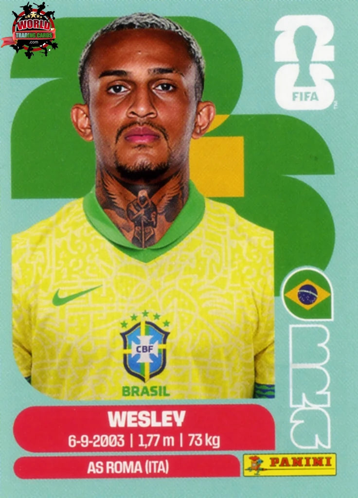 #BRA008 | Panini | Fifa World Cup Stickers | 2026 | Wesley | Brazil | Base - International version