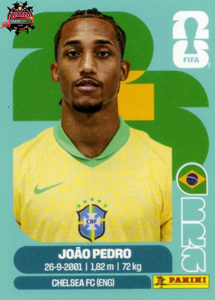 #BRA016 | Panini | Fifa World Cup Stickers | 2026 | João Pedro | Brazil | Base - International version