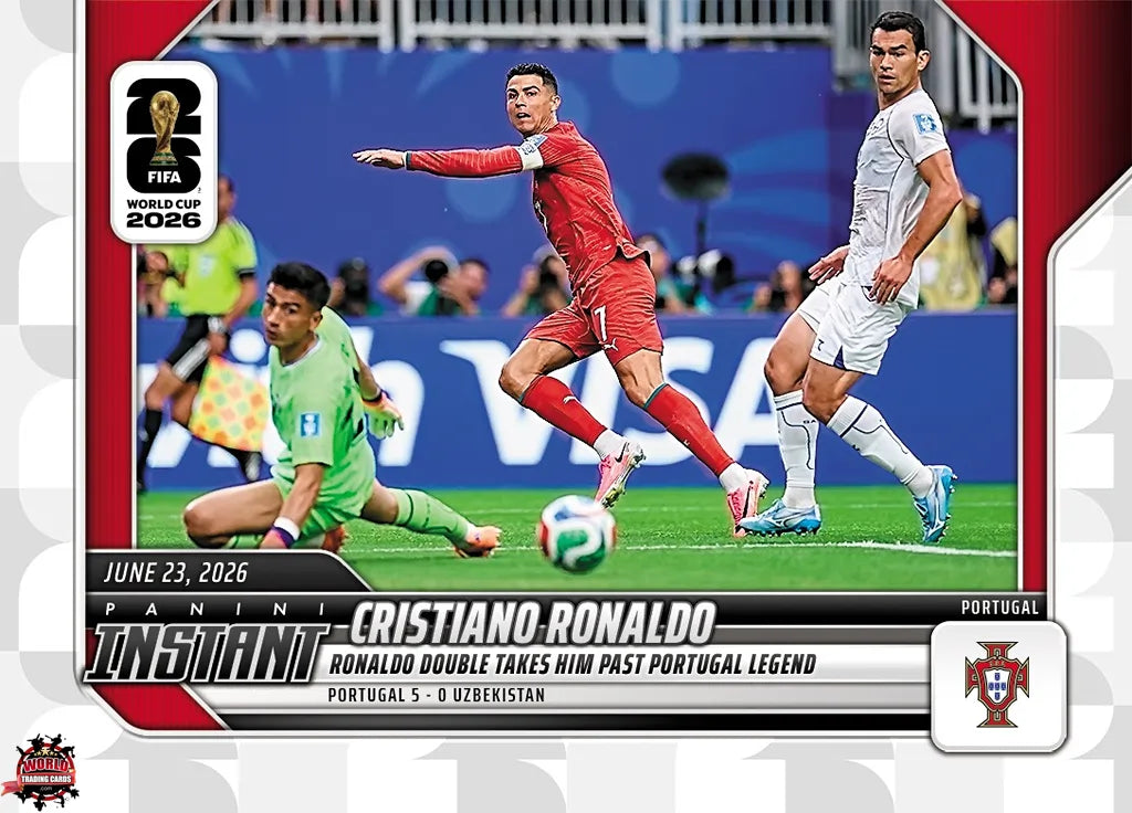 PIWC100| Panini | FIFA World Cup | 2026 | PANINI INSTANT | Cristiano Ronaldo | Base | Exclusive USA | Limited Editions | PREORDEN | ENVÍO 40 días aproximadamente desde la fecha de compra.