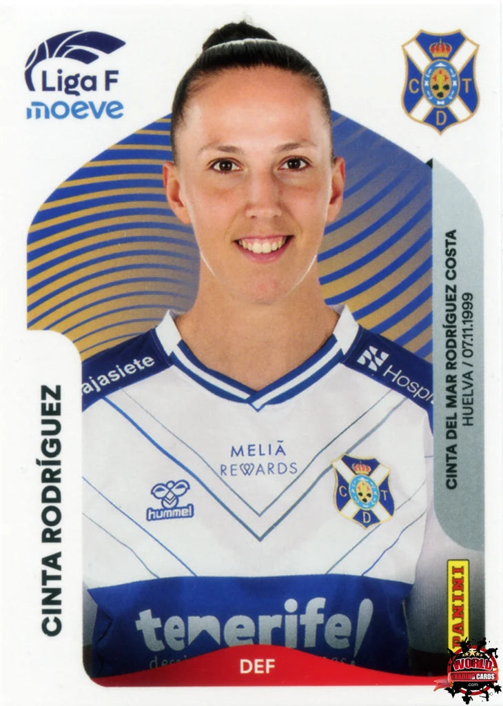 Cromo Trading Card Fútbol-Cinta Rodríguez-Costa Adeje Tenerife-Panini Liga F Moeve 2025-2026-106 B -Basico