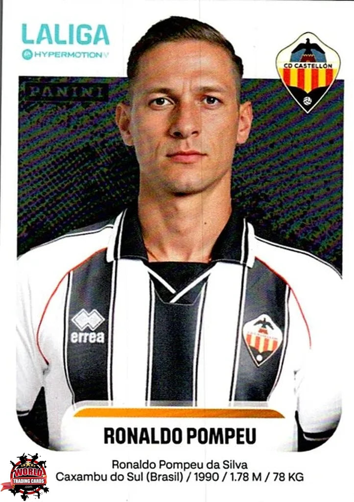Cromo Trading Card Fútbol-Ronaldo Pompeu-CD Castellón-Panini La Liga HypermotionV 2025-2026-107B-Basico