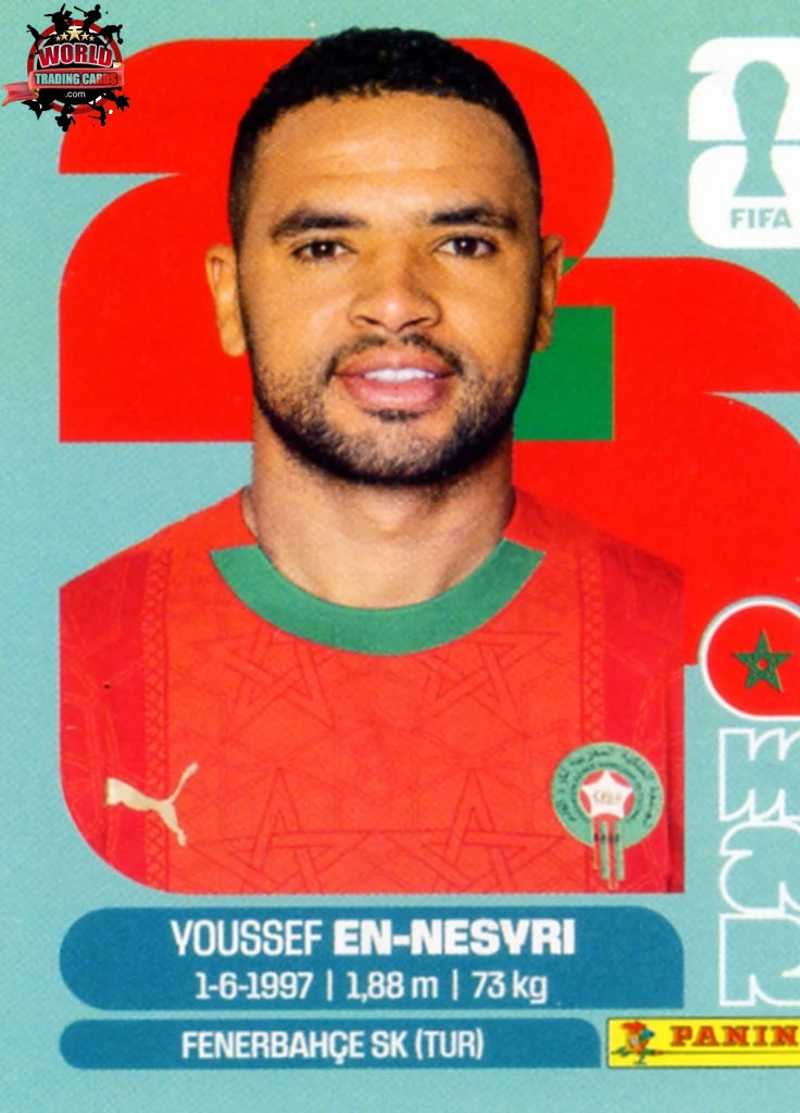 #MAR016 | Panini | Fifa World Cup Stickers | 2026 | Youssef En-Nesyri | Morocco | Base - International version