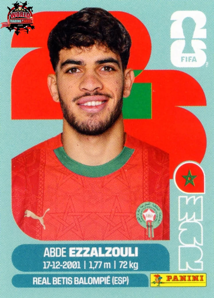 #MAR017 | Panini | Fifa World Cup Stickers | 2026 | Abde Ezzalzouli | Morocco | Base - International version