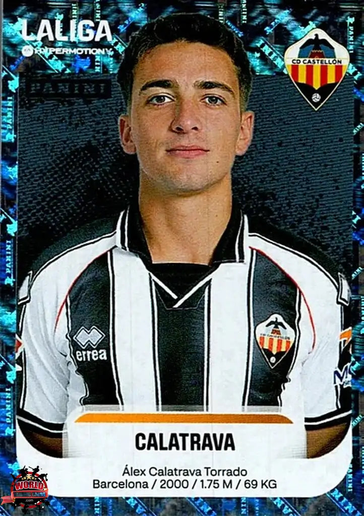 Cromo Trading Card Fútbol-Calatrava-CD Castellón-Panini La Liga HypermotionV 2025-2026-110-Brillante