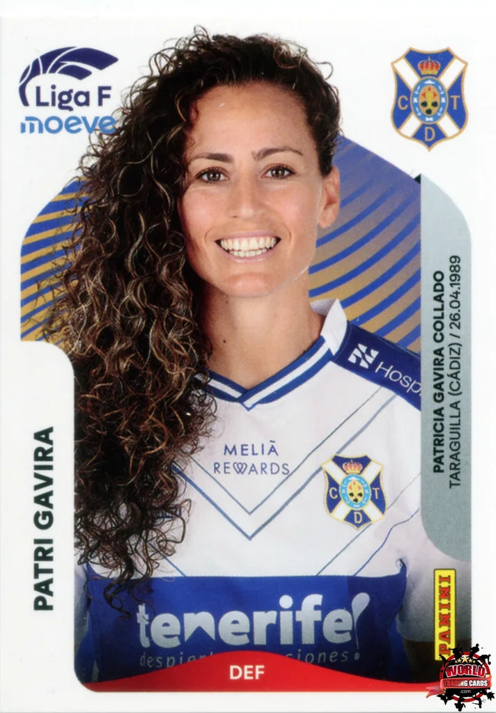 Cromo Trading Card Fútbol-Patri Gavira-Costa Adeje Tenerife-Panini Liga F Moeve 2025-2026-110-Basico