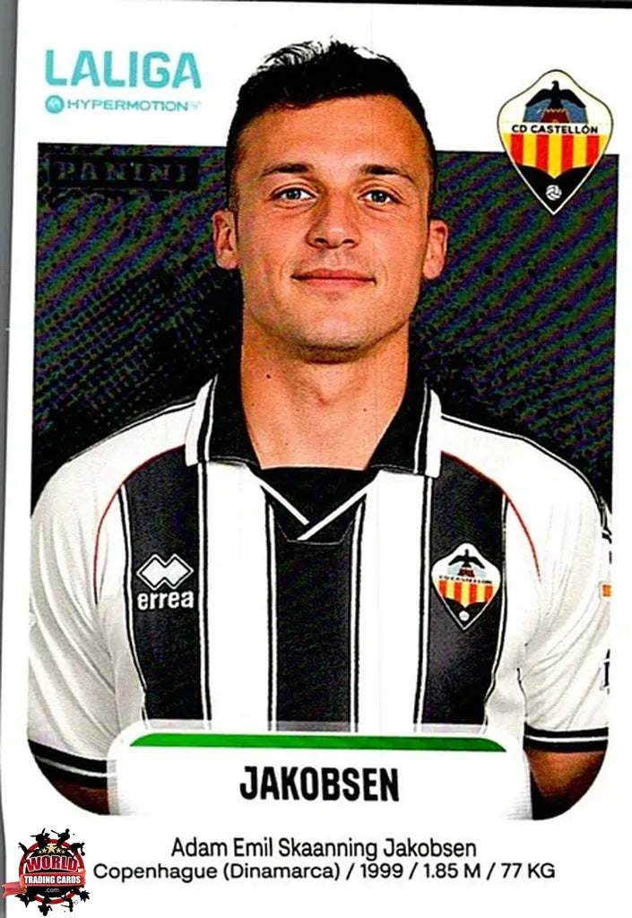 Cromo Trading Card Fútbol-Jakobsen-CD Castellón-Panini La Liga HypermotionV 2025-2026-115A-Basico