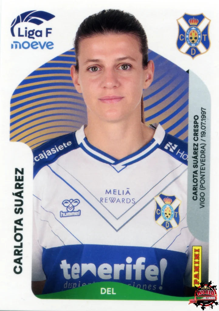 Cromo Trading Card Fútbol-Carlota Suárez-Costa Adeje Tenerife-Panini Liga F Moeve 2025-2026-119 B -Basico