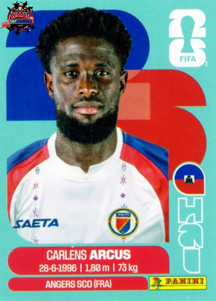 #HAI003 | Panini | Fifa World Cup Stickers | 2026 | Carlens Arcus | Haiti | Base - International version