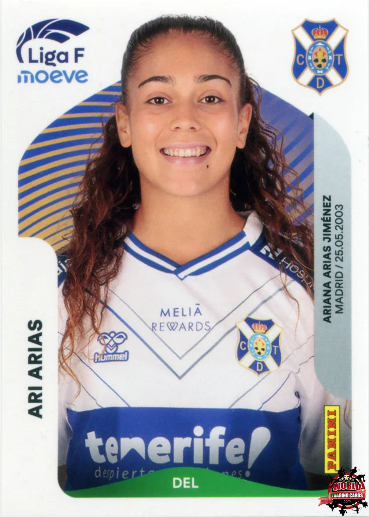 Cromo Trading Card Fútbol-Ari Arias-Costa Adeje Tenerife-Panini Liga F Moeve 2025-2026-120-Basico