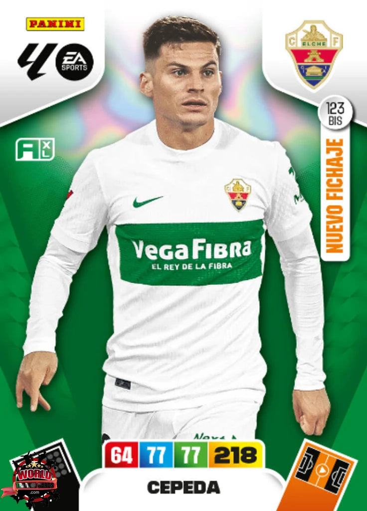 #123 Bis | Adrenalyn XL | La Liga | 2025-2026 | Cepeda | Elche CF | Nuevo Fichaje