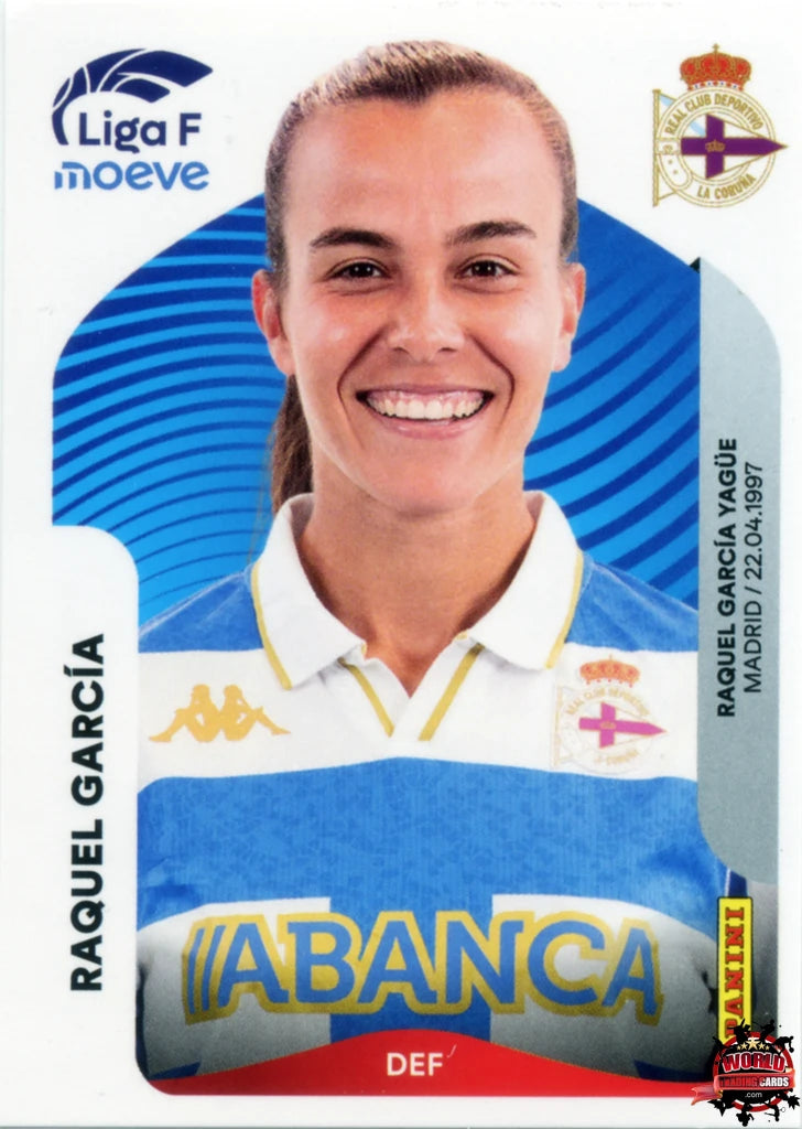 Cromo Trading Card Fútbol-Raquel García-Deportivo Abanca-Panini Liga F Moeve 2025-2026-128-Basico