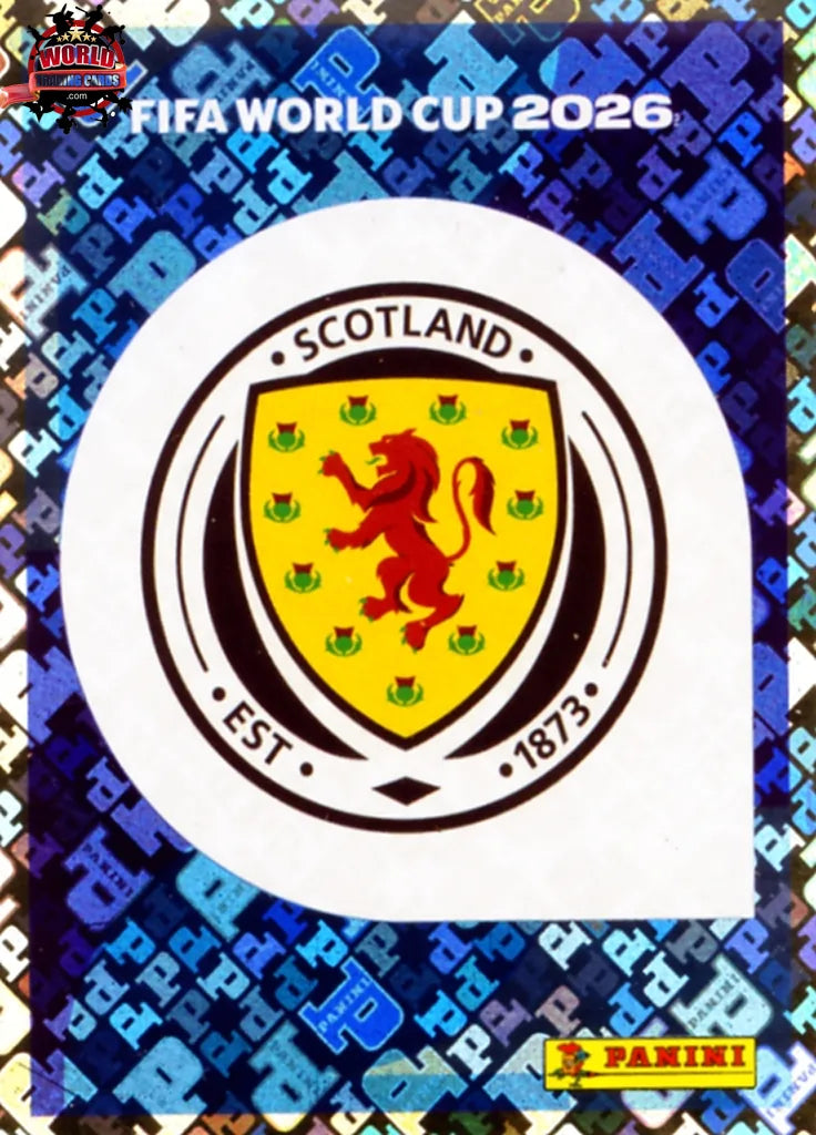 #SCO001 | Panini | Fifa World Cup Stickers | 2026 | Emblem | Scotland | Foil - International version