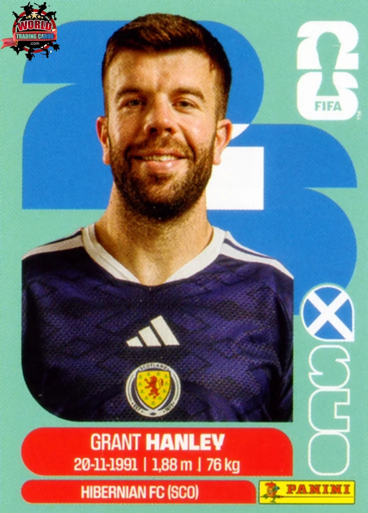 #SCO010 | Panini | Fifa World Cup Stickers | 2026 | Grant Hanley | Scotland | Base - International version