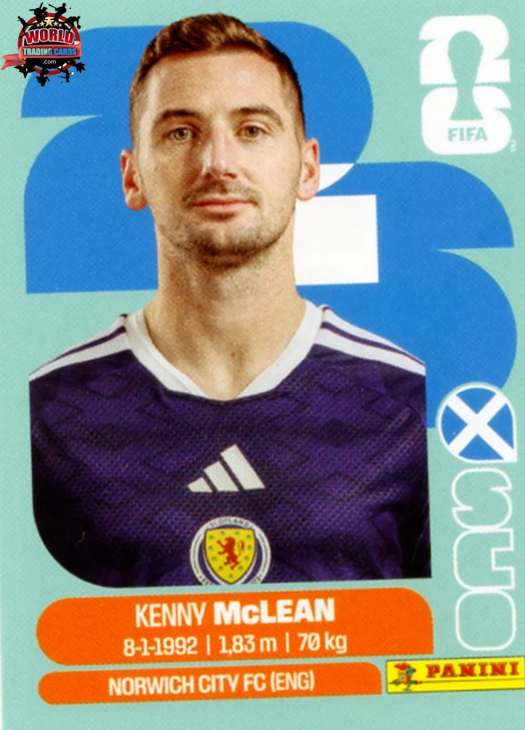 #SCO016 | Panini | Fifa World Cup Stickers | 2026 | Kenny McLean | Scotland | Base - International version