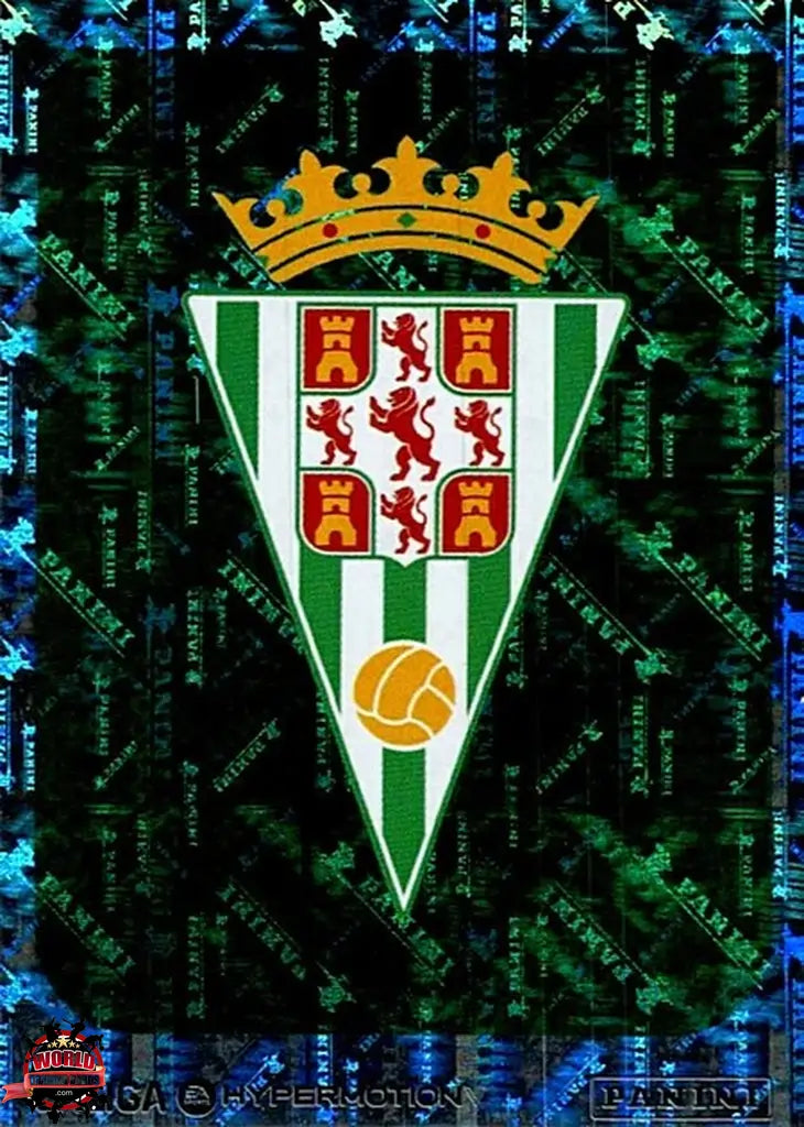 Cromo Trading Card Fútbol-Escudo-Córdoba CF-Panini La Liga HypermotionV 2025-2026-135-Brillante