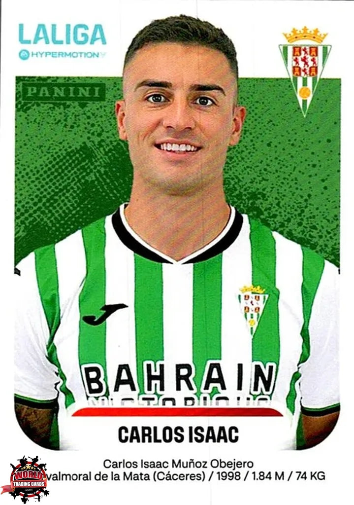 Cromo Trading Card Fútbol-Carlos Isaac-Córdoba CF-Panini La Liga HypermotionV 2025-2026-139-Basico