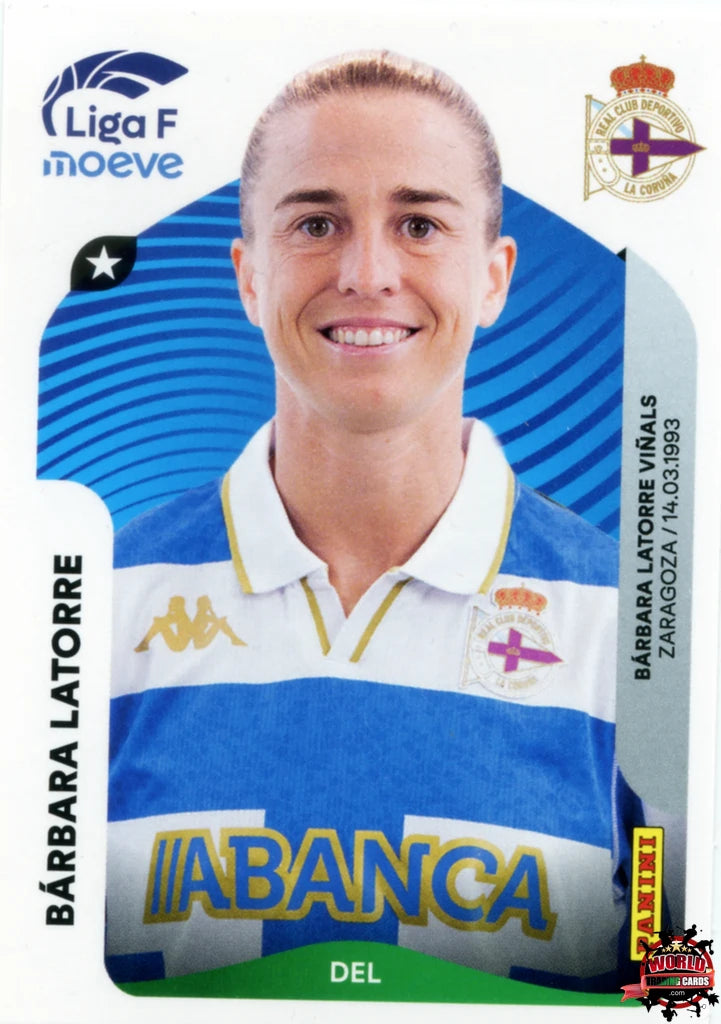 Cromo Trading Card Fútbol-Bárbara Latorre-Deportivo Abanca-Panini Liga F Moeve 2025-2026-139-Basico