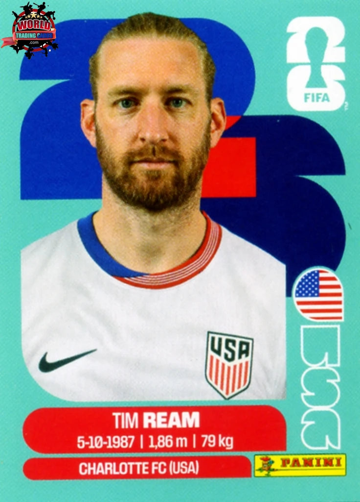 #USA004 | Panini | Fifa World Cup Stickers | 2026 | Tim Ream | USA | Base - International version
