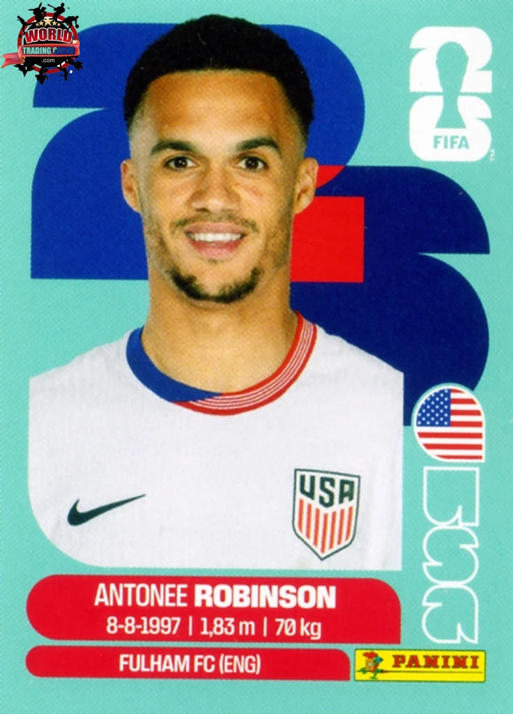 #USA007 | Panini | Fifa World Cup Stickers | 2026 | Antonee Robinson | USA | Base - International version